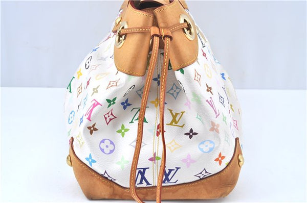 Authentic Louis Vuitton Monogram Multicolor Ursula Hand Bag M40123 White J5144