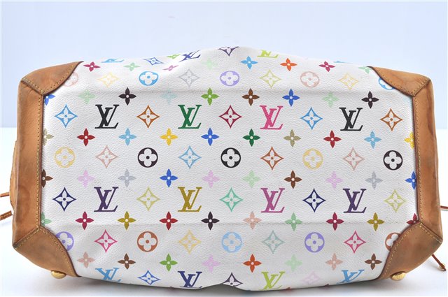 Authentic Louis Vuitton Monogram Multicolor Ursula Hand Bag M40123 White J5144