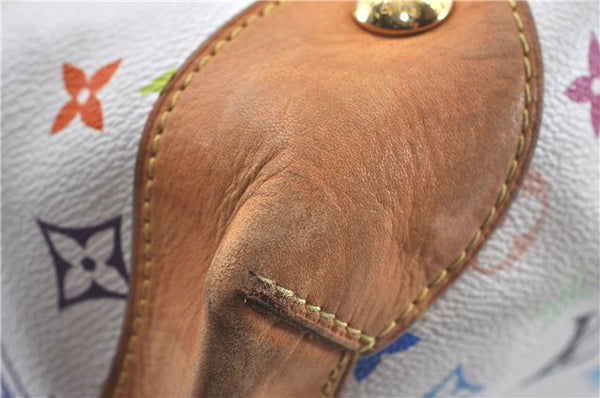 Authentic Louis Vuitton Monogram Multicolor Ursula Hand Bag M40123 White J5144