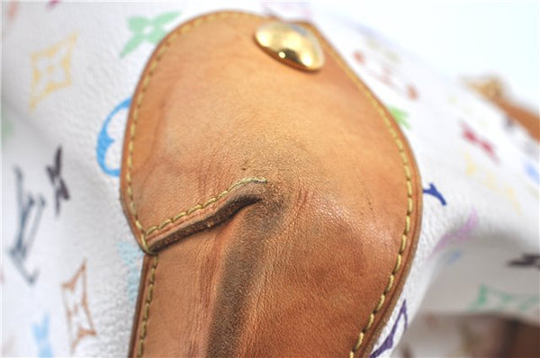 Authentic Louis Vuitton Monogram Multicolor Ursula Hand Bag M40123 White J5144