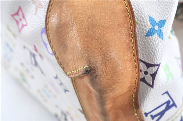 Authentic Louis Vuitton Monogram Multicolor Ursula Hand Bag M40123 White J5144