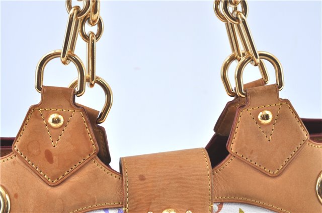 Authentic Louis Vuitton Monogram Multicolor Ursula Hand Bag M40123 White J5144