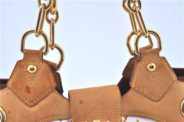 Authentic Louis Vuitton Monogram Multicolor Ursula Hand Bag M40123 White J5144