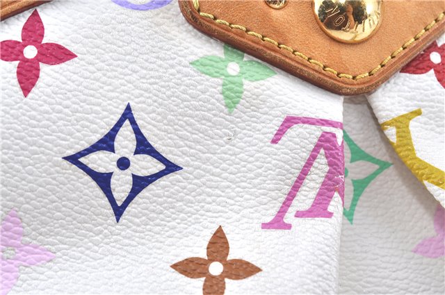 Authentic Louis Vuitton Monogram Multicolor Ursula Hand Bag M40123 White J5144