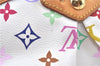 Authentic Louis Vuitton Monogram Multicolor Ursula Hand Bag M40123 White J5144
