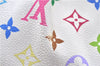 Authentic Louis Vuitton Monogram Multicolor Ursula Hand Bag M40123 White J5144