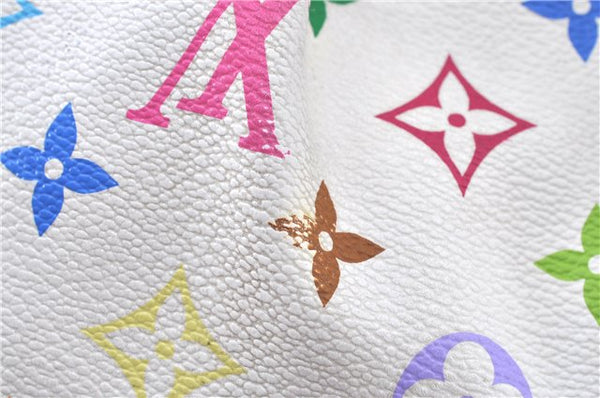 Authentic Louis Vuitton Monogram Multicolor Ursula Hand Bag M40123 White J5144