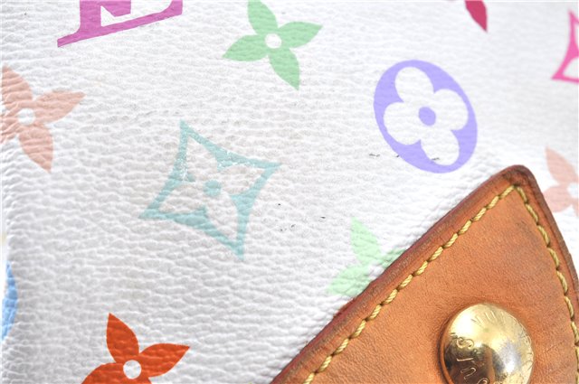 Authentic Louis Vuitton Monogram Multicolor Ursula Hand Bag M40123 White J5144