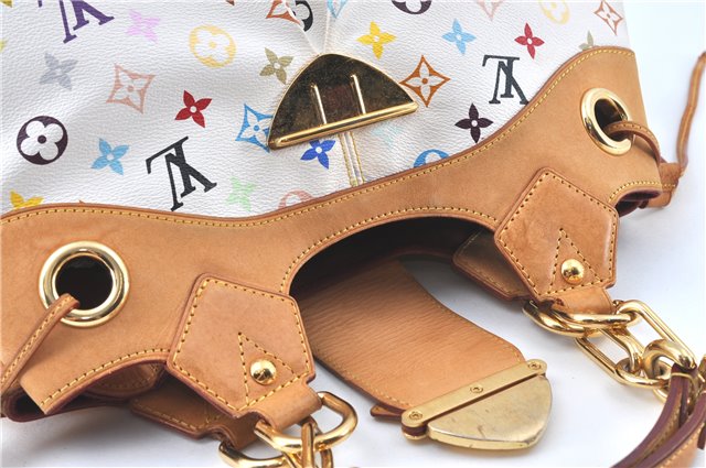 Authentic Louis Vuitton Monogram Multicolor Ursula Hand Bag M40123 White J5144