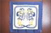 Authentic HERMES Carre 90 Scarf "BRIDES de GALA par" Silk Blue Navy Box J5155