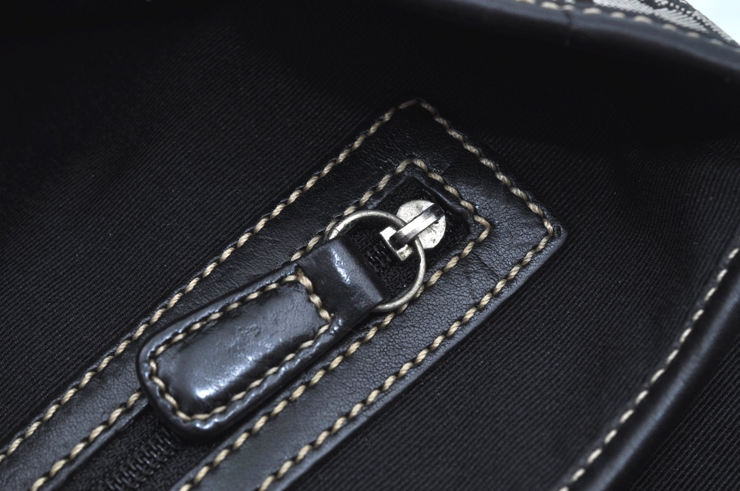 Authentic COACH Mini Signature Shoulder Tote Bag Canvas Leather 7080 Black J5156