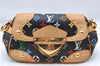 Authentic Louis Vuitton Monogram Multicolor Marilyn Hand Bag M40128 Black J5160