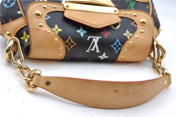 Authentic Louis Vuitton Monogram Multicolor Marilyn Hand Bag M40128 Black J5160