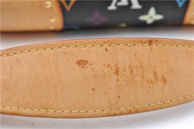 Authentic Louis Vuitton Monogram Multicolor Marilyn Hand Bag M40128 Black J5160