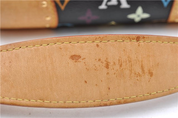 Authentic Louis Vuitton Monogram Multicolor Marilyn Hand Bag M40128 Black J5160