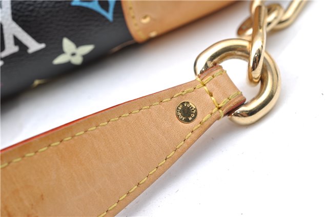 Authentic Louis Vuitton Monogram Multicolor Marilyn Hand Bag M40128 Black J5160