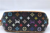 Authentic Louis Vuitton Monogram Multicolor Marilyn Hand Bag M40128 Black J5160