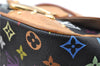 Authentic Louis Vuitton Monogram Multicolor Marilyn Hand Bag M40128 Black J5160