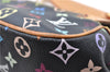 Authentic Louis Vuitton Monogram Multicolor Marilyn Hand Bag M40128 Black J5160