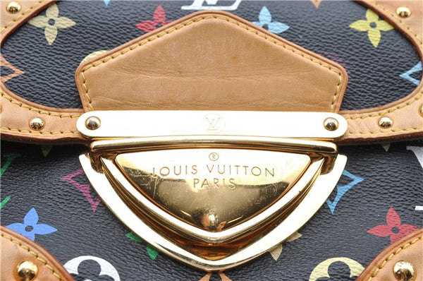 Authentic Louis Vuitton Monogram Multicolor Marilyn Hand Bag M40128 Black J5160