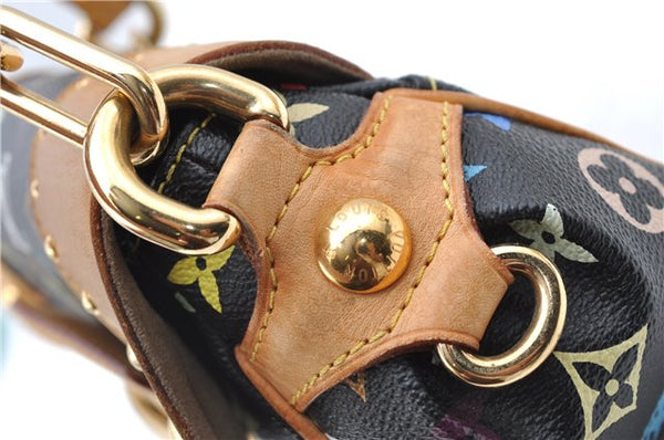 Authentic Louis Vuitton Monogram Multicolor Marilyn Hand Bag M40128 Black J5160