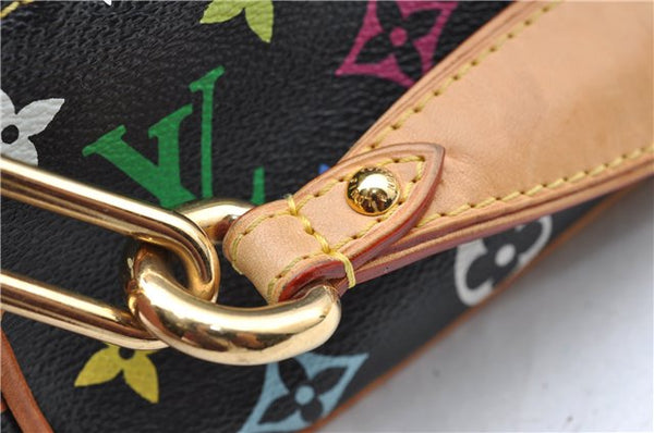 Authentic Louis Vuitton Monogram Multicolor Marilyn Hand Bag M40128 Black J5160
