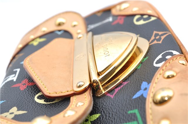 Authentic Louis Vuitton Monogram Multicolor Marilyn Hand Bag M40128 Black J5160