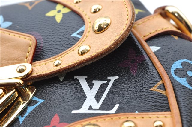 Authentic Louis Vuitton Monogram Multicolor Marilyn Hand Bag M40128 Black J5160