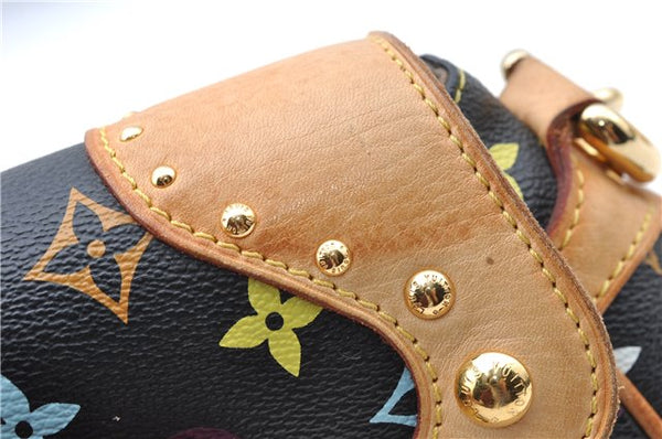 Authentic Louis Vuitton Monogram Multicolor Marilyn Hand Bag M40128 Black J5160