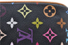 Authentic Louis Vuitton Monogram Multicolor Marilyn Hand Bag M40128 Black J5160