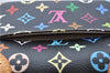 Authentic Louis Vuitton Monogram Multicolor Marilyn Hand Bag M40128 Black J5160