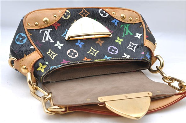 Authentic Louis Vuitton Monogram Multicolor Marilyn Hand Bag M40128 Black J5160