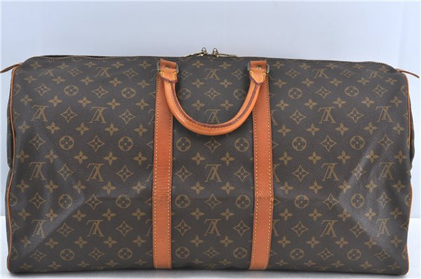 Authentic Louis Vuitton Monogram Keepall 55 Travel Boston Bag M41424 LV J5163