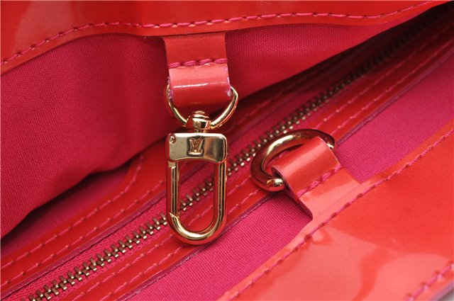 Authentic Louis Vuitton Vernis Wilshire PM Hand Bag Pink M93643 LV J5170