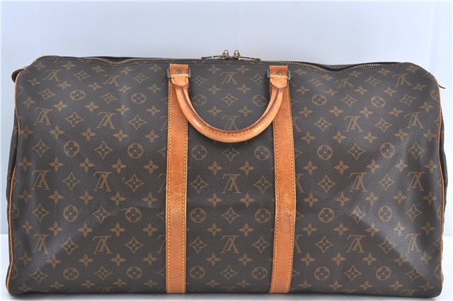 Authentic Louis Vuitton Monogram Keepall 55 Travel Boston Bag M41424 LV J5182