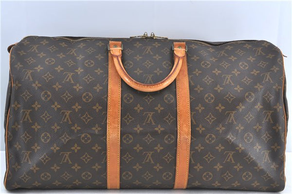 Authentic Louis Vuitton Monogram Keepall 55 Travel Boston Bag M41424 LV J5182