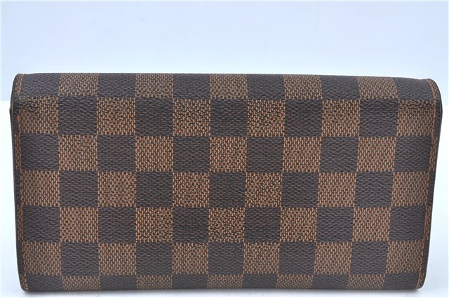 Authentic Louis Vuitton Damier Portefeuille Sarah Long Wallet N61734 LV J5194