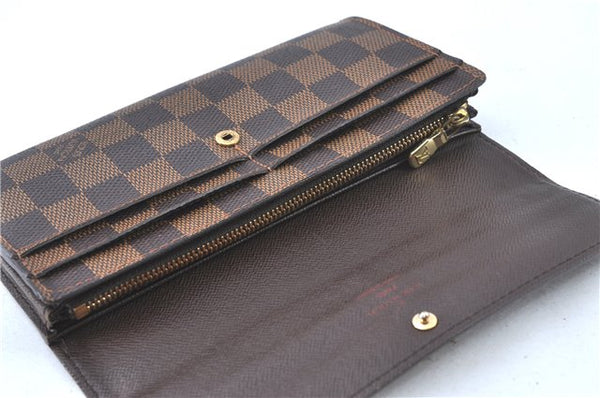 Authentic Louis Vuitton Damier Portefeuille Sarah Long Wallet N61734 LV J5194