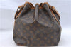 Authentic Louis Vuitton Monogram Petit Noe M42226 Shoulder Drawstring Bag J5209