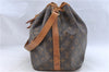 Authentic Louis Vuitton Monogram Petit Noe M42226 Shoulder Drawstring Bag J5209