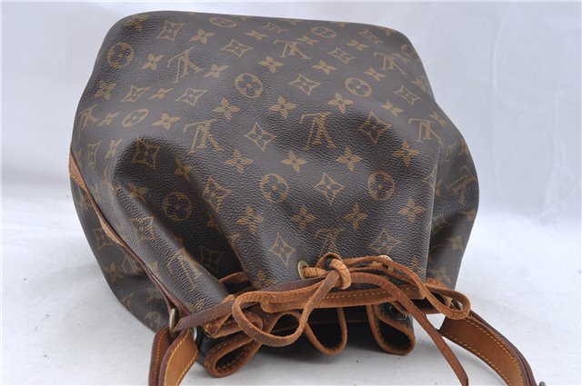 Authentic Louis Vuitton Monogram Petit Noe M42226 Shoulder Drawstring Bag J5209