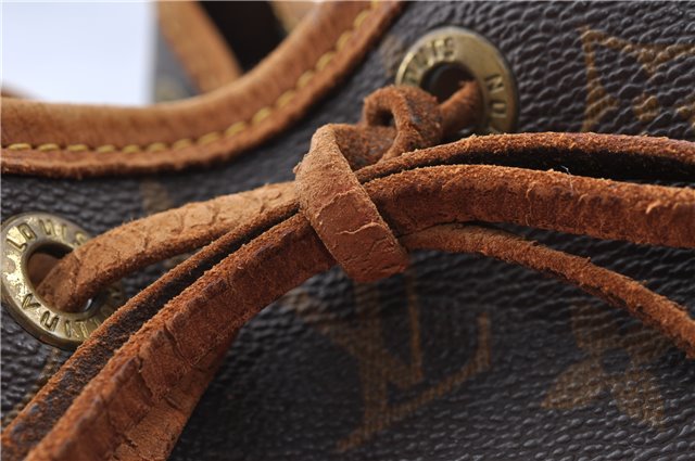 Authentic Louis Vuitton Monogram Petit Noe M42226 Shoulder Drawstring Bag J5209