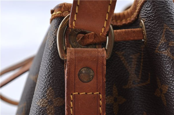 Authentic Louis Vuitton Monogram Petit Noe M42226 Shoulder Drawstring Bag J5209