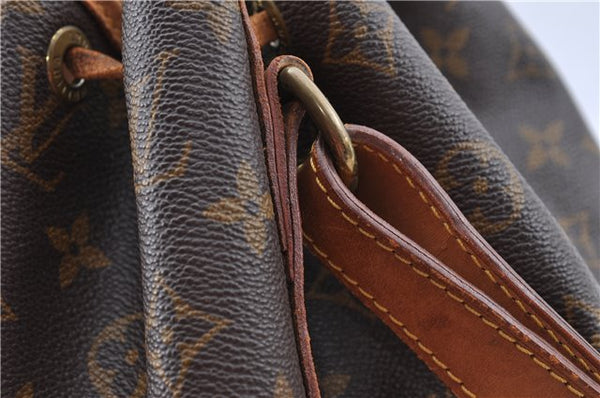 Authentic Louis Vuitton Monogram Petit Noe M42226 Shoulder Drawstring Bag J5209