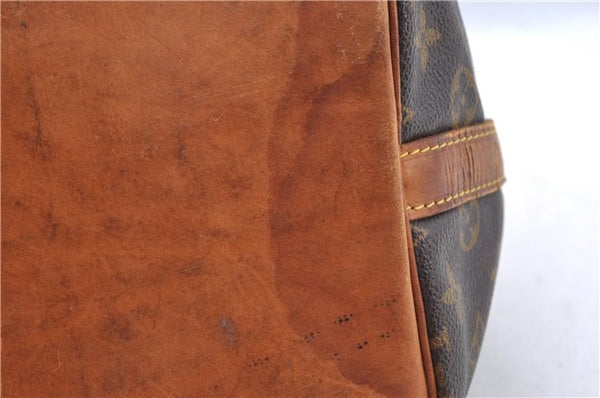 Authentic Louis Vuitton Monogram Petit Noe M42226 Shoulder Drawstring Bag J5209