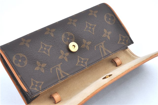 Auth Louis Vuitton Monogram Pochette Twin PM Shoulder Bag M51854 LV Box J5211
