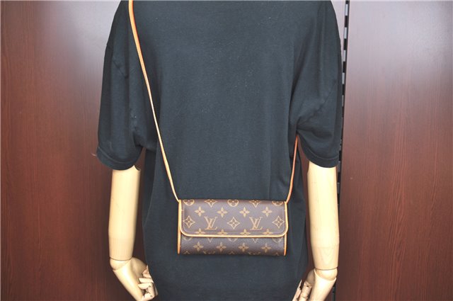 Auth Louis Vuitton Monogram Pochette Twin PM Shoulder Bag M51854 LV Box J5211