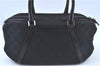 Authentic GUCCI Hand Bag Purse GG Canvas Leather 0021084 Black J5216