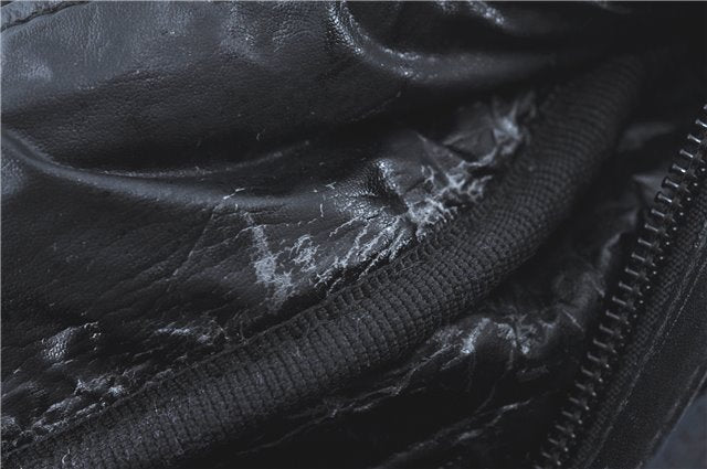 Authentic GUCCI Hand Bag Purse GG Canvas Leather 0021084 Black J5216