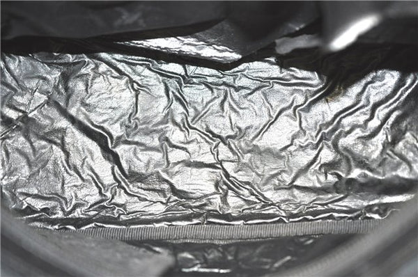 Authentic GUCCI Hand Bag Purse GG Canvas Leather 0021084 Black J5216